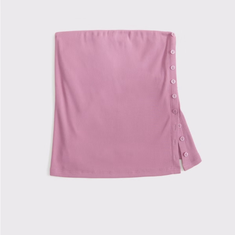 NWT! Abercrombie & Fitch Side-Button Tube Top Muted Purple Large